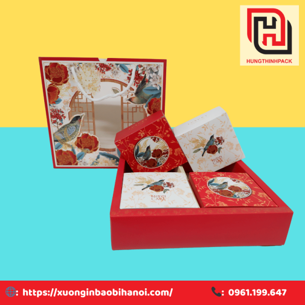 Hộp đựng bánh trung thu Bách Hợp - TT10